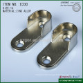 high quality fasten zinc alloy wardrobe oval pipe support